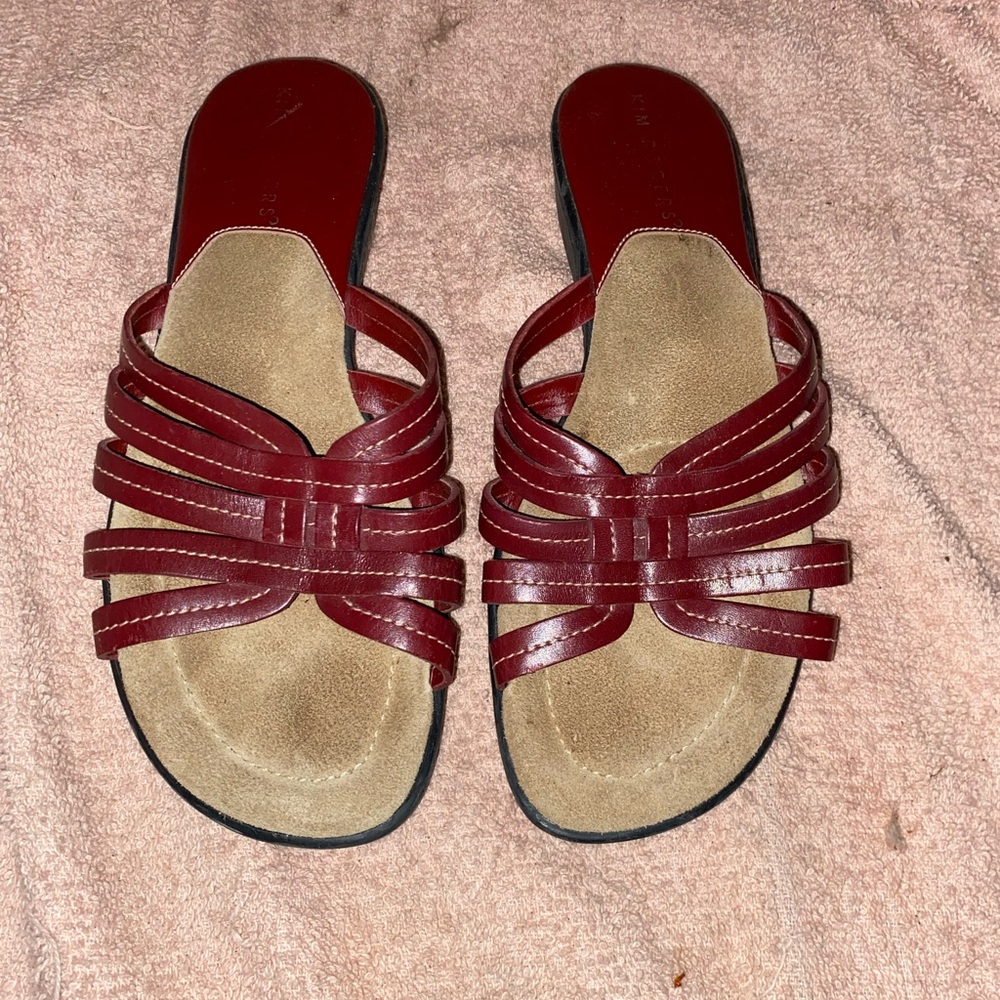 Kim rogers Women's Red Strappy Sandals size 6.5